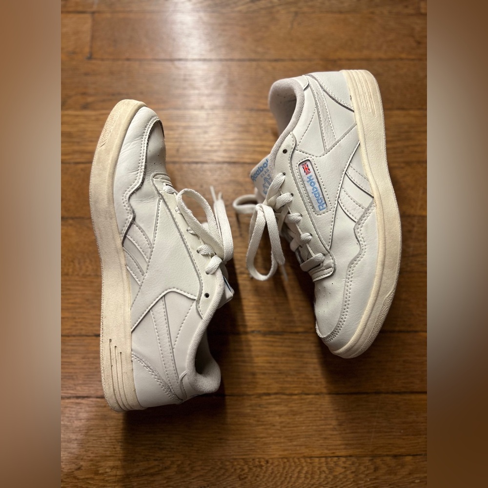 Reebok White Low-Top Leather Sneakers